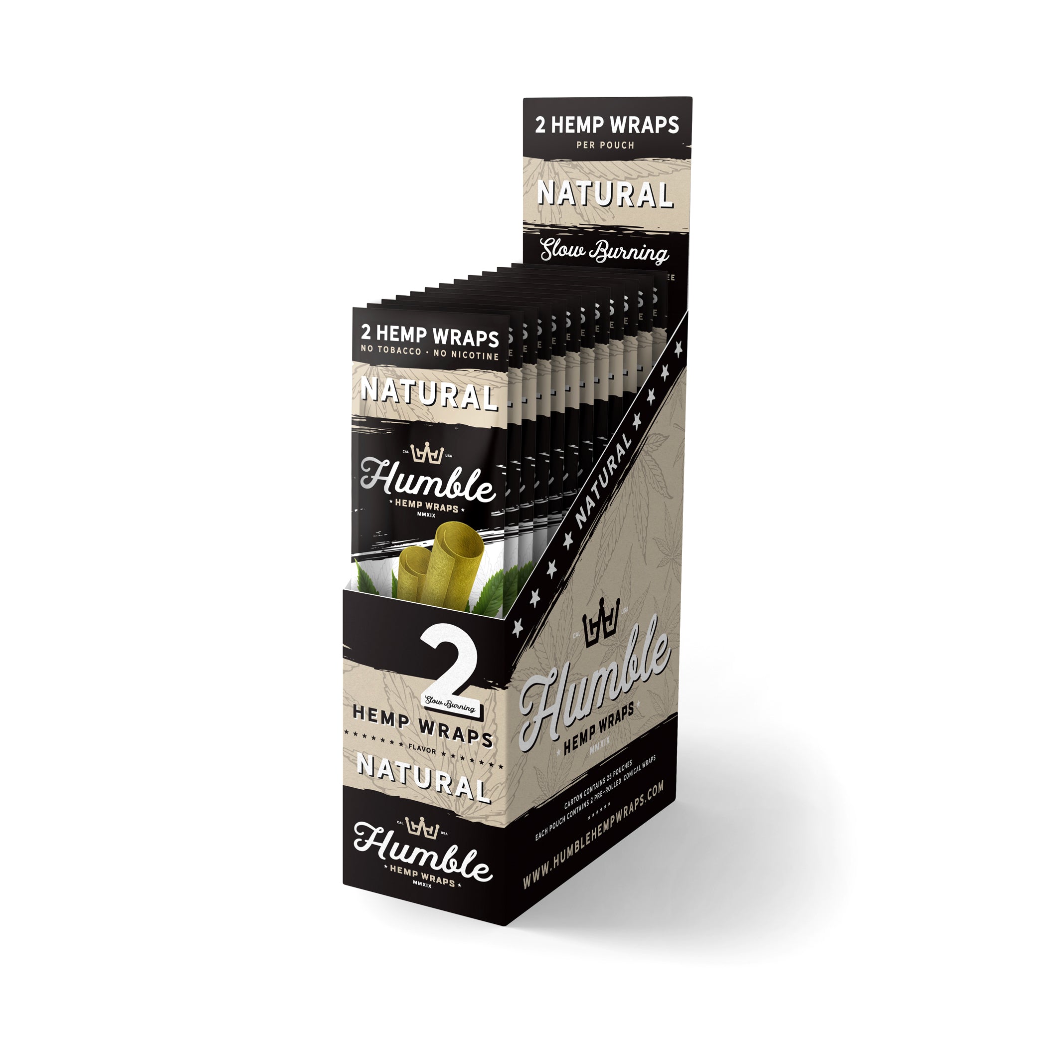 Humble Hemp Wraps - Natural Flavor - 25 Pack