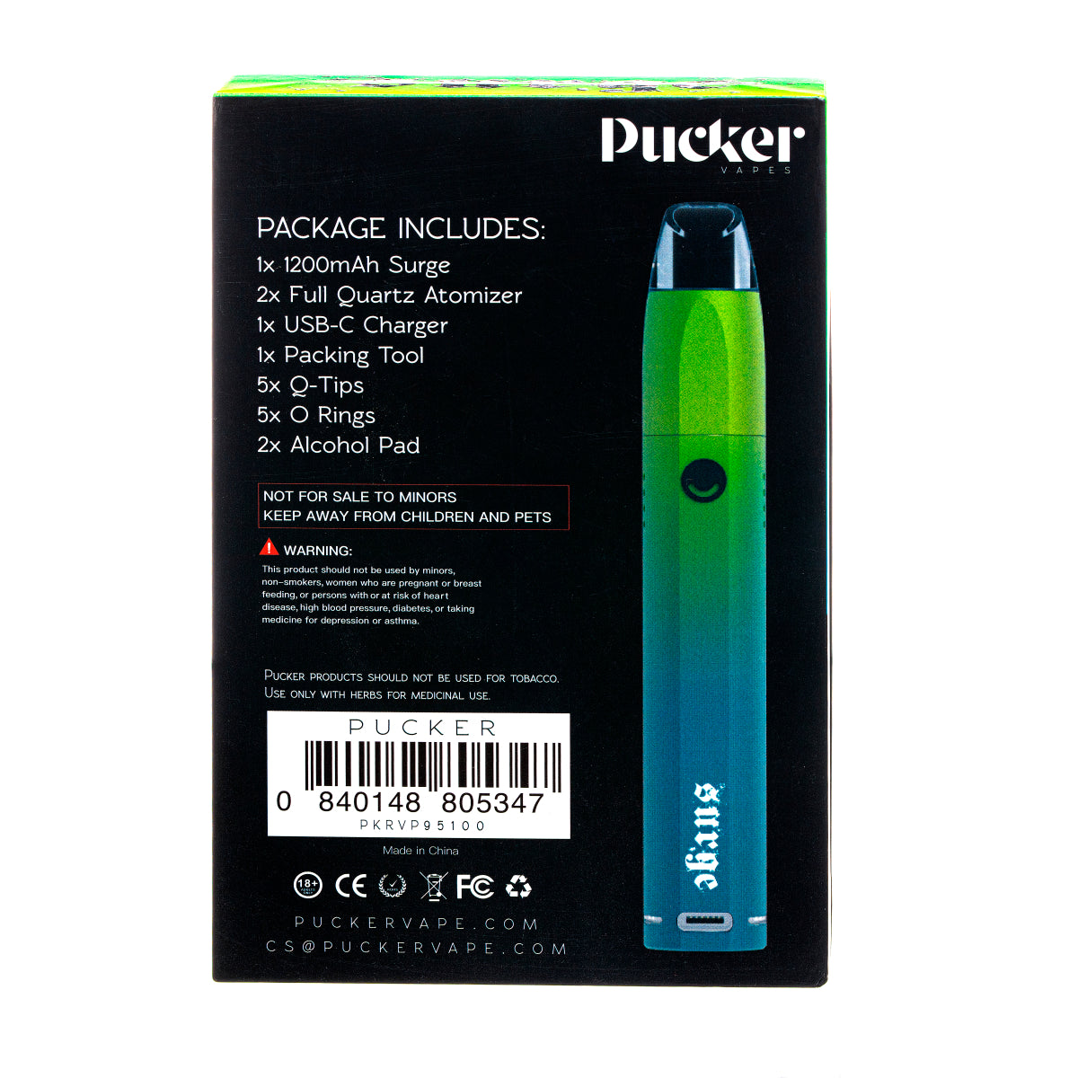 PUCKER "Surge" Smoking Wax Vaporizer